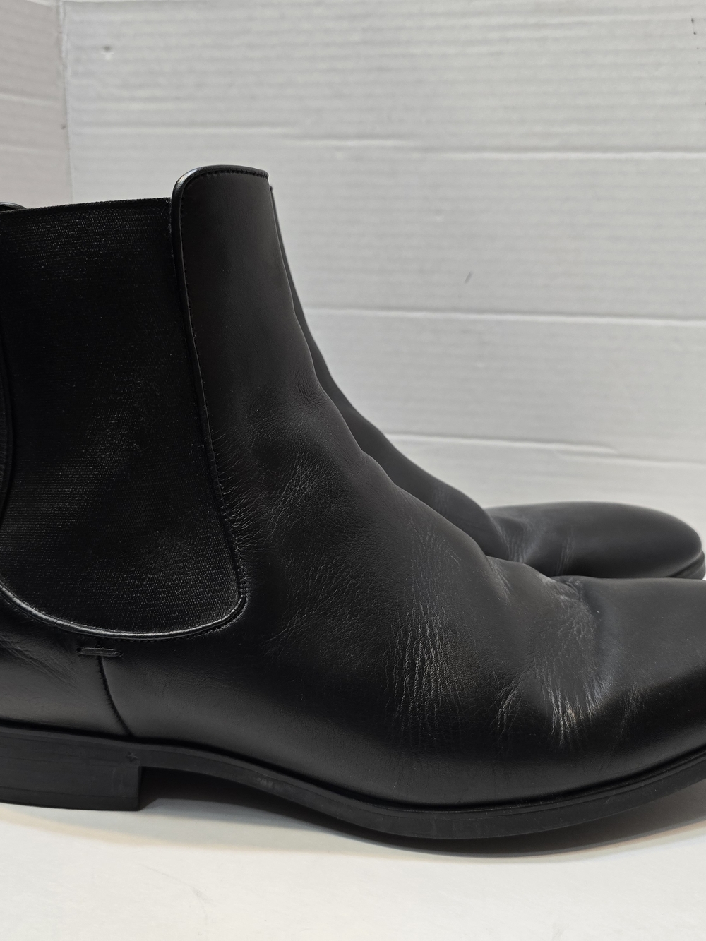 To Boot New York Black Leather Chelsea Ankle Boots Slip-On Men's  SZ 13
